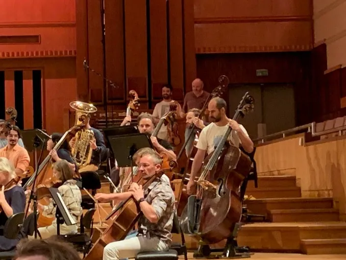 José playing a Trinity prototype with the orchestra 3